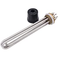 Los mejores  - 220-240v 3000w Elemento de Calefacción 1.5 pulgada Brida de Cobre para Calentador de Agua Vienen con Tapar y Anillo de…